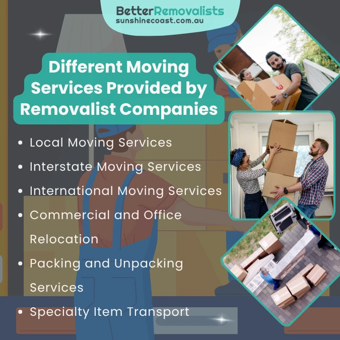 Different Moving Services Provided by Removalist Companies