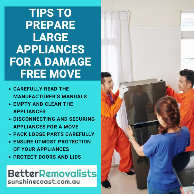 tips for moving large appliances